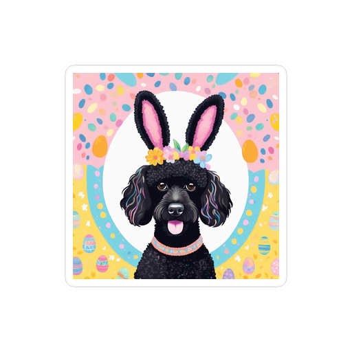 PugMug Custom Black Poodle Sticker