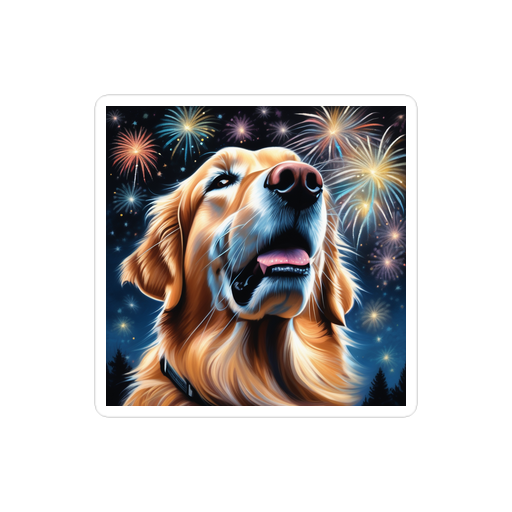 PugMug Custom Golden Retriever Sticker