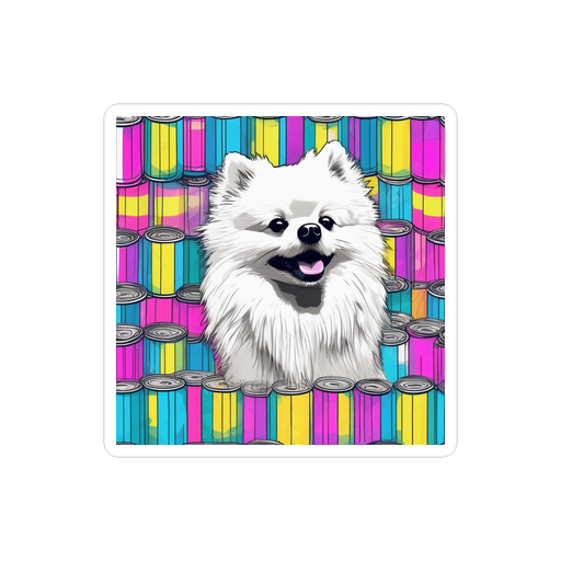 PugMug Custom White Pomeranian Sticker