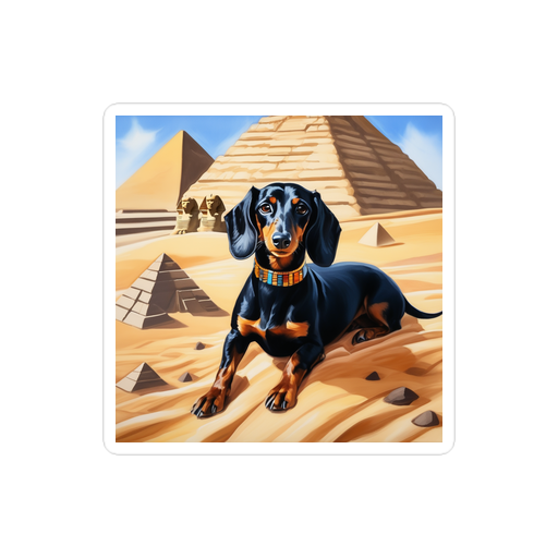 PugMug Custom Black Dachshund Sticker