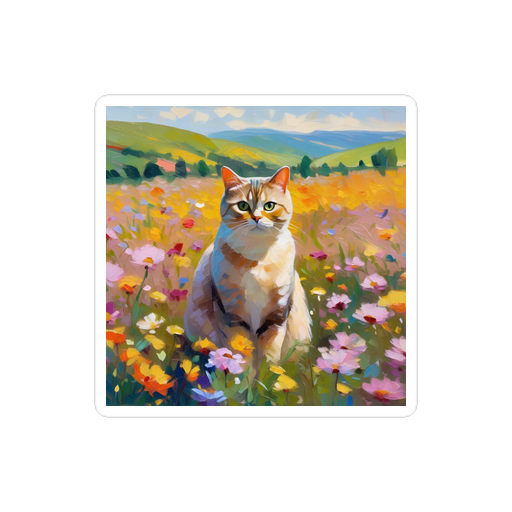 PugMug Custom Tabby British Shorthair Cat Sticker