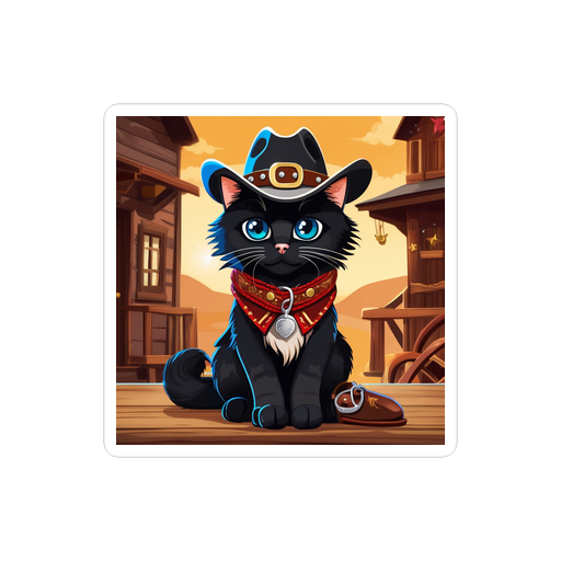 PugMug Custom Black Ragdoll Cat Sticker