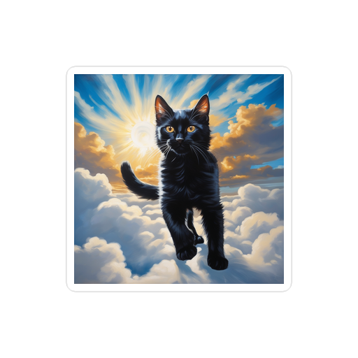 PugMug Custom Black Companion Cat Sticker