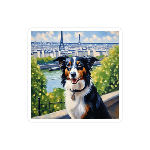 PugMug Custom Border Collie Sticker