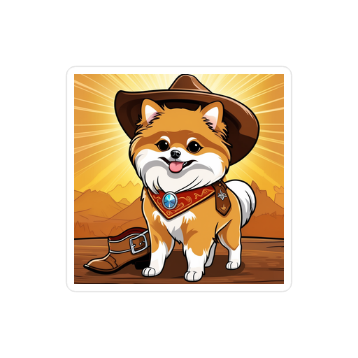 PugMug Custom Tan Pomeranian Sticker