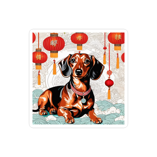 PugMug Custom Tan Dachshund Sticker