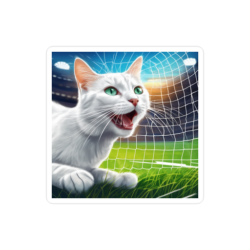 PugMug Custom White Companion Cat Sticker