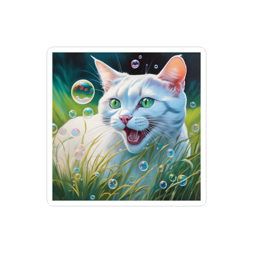 PugMug Custom White Exotic Cat Sticker