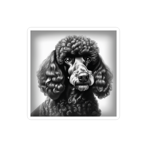 PugMug Custom Black Poodle Sticker