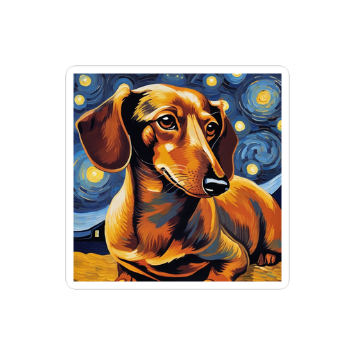 PugMug Custom Tan Dachshund Sticker