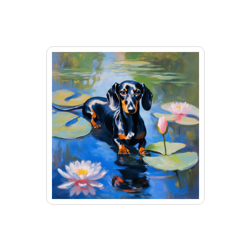 PugMug Custom Black Dachshund Sticker