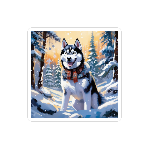 PugMug Custom Siberian Husky Sticker