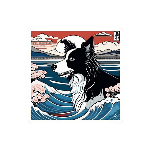 PugMug Custom Border Collie Sticker