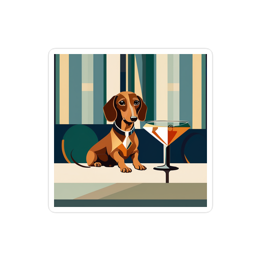PugMug Custom Tan Dachshund Sticker