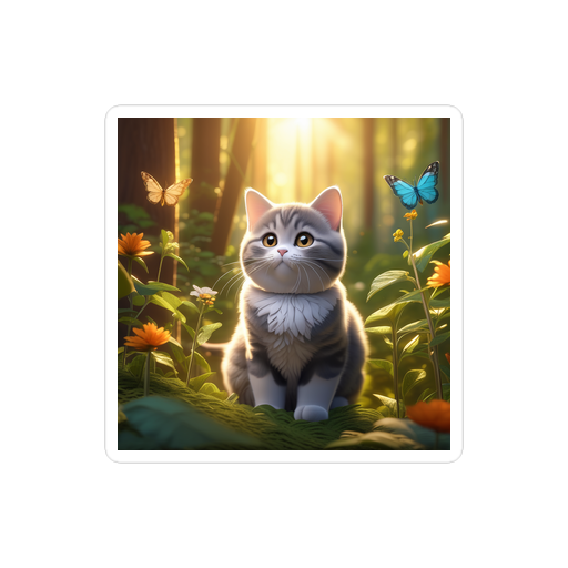 PugMug Custom Tabby British Shorthair Cat Sticker
