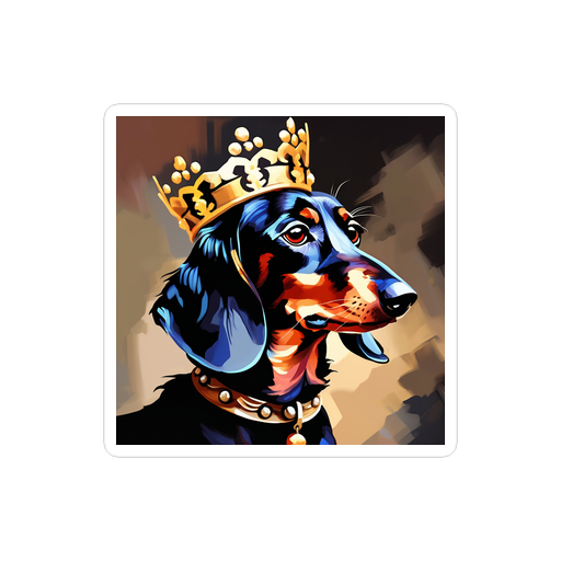 PugMug Custom Black Dachshund Sticker