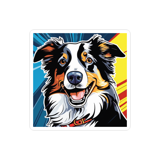 PugMug Custom Border Collie Sticker