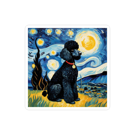 PugMug Custom Black Poodle Sticker