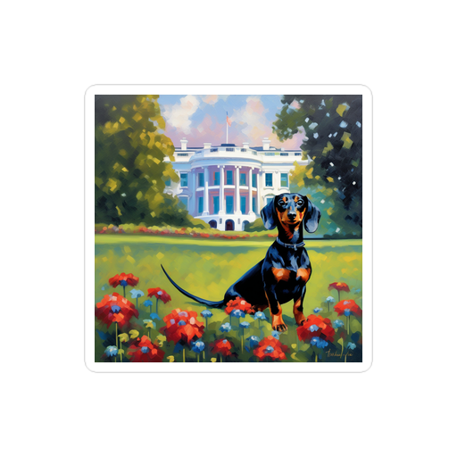 PugMug Custom Black Dachshund Sticker