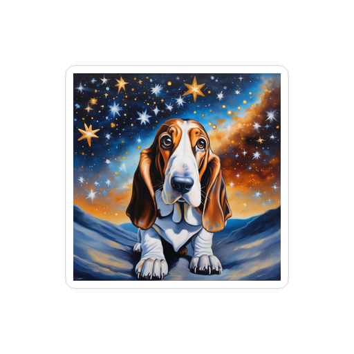 PugMug Custom Basset Hound Sticker