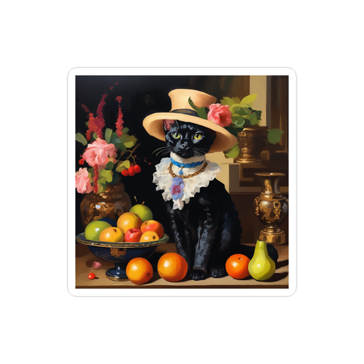 PugMug Custom Black Devon Rex Cat Sticker