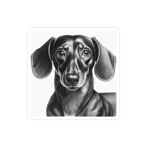 PugMug Custom Black Dachshund Sticker