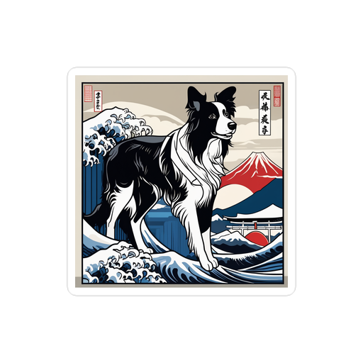 PugMug Custom Border Collie Sticker