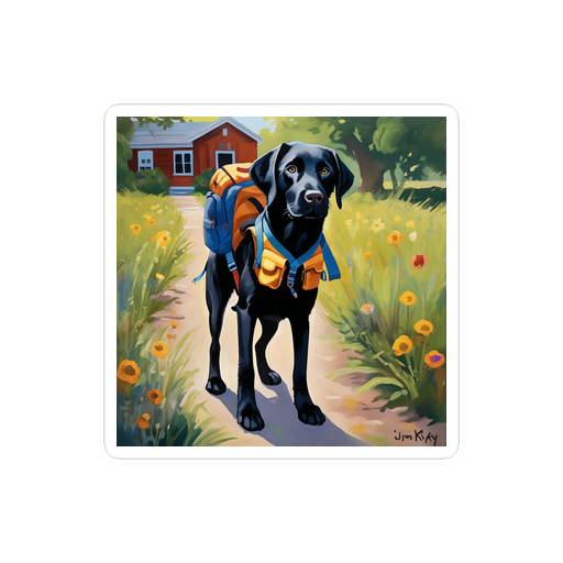 PugMug Custom Black Labrador Retriever Sticker