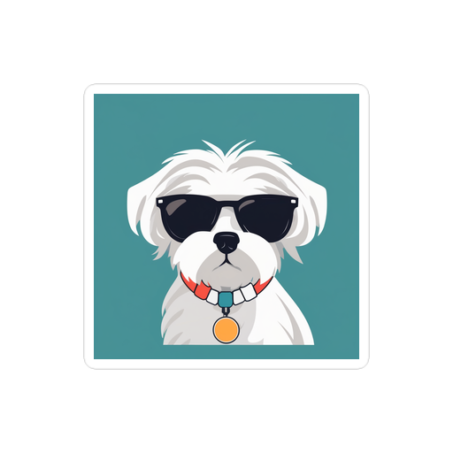 PugMug Custom Maltese Dog Sticker