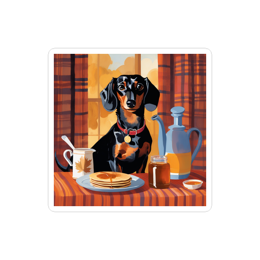 PugMug Custom Black Dachshund Sticker