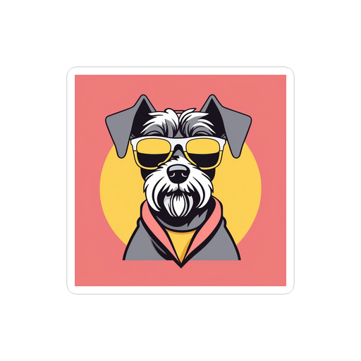 PugMug Custom Miniature Schnauzer Sticker