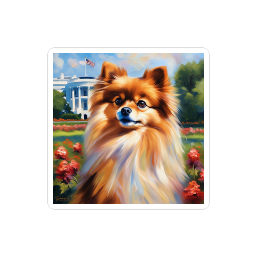 PugMug Custom Tan Pomeranian Sticker