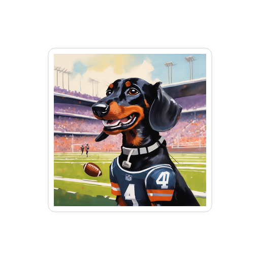 PugMug Custom Black Dachshund Sticker