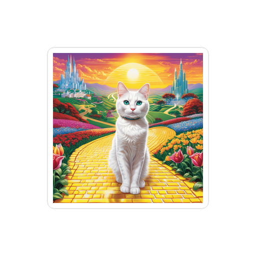 PugMug Custom White Companion Cat Sticker