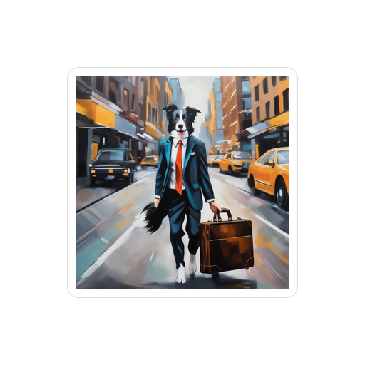 PugMug Custom Border Collie Sticker