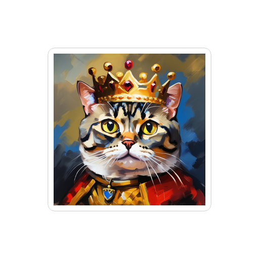 PugMug Custom Tabby Scottish Fold Cat Sticker