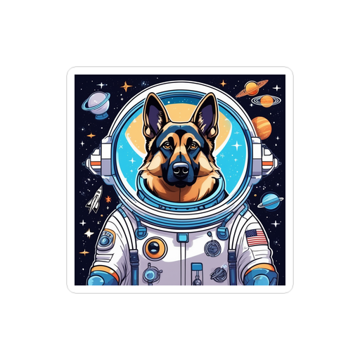 PugMug Custom German Shepherd Dog Sticker