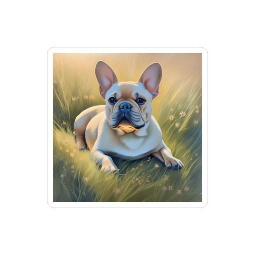 PugMug Custom Tan French Bulldog Sticker