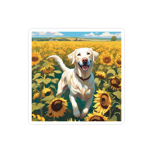 PugMug Custom White Labrador Retriever Sticker