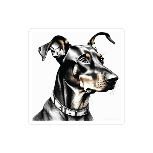 PugMug Custom Doberman Pinscher Sticker