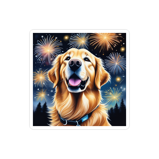 PugMug Custom Golden Retriever Sticker