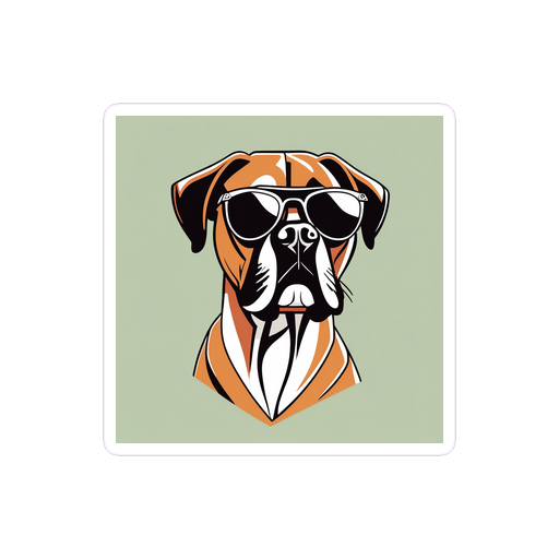 PugMug Custom Boxer Dog Sticker