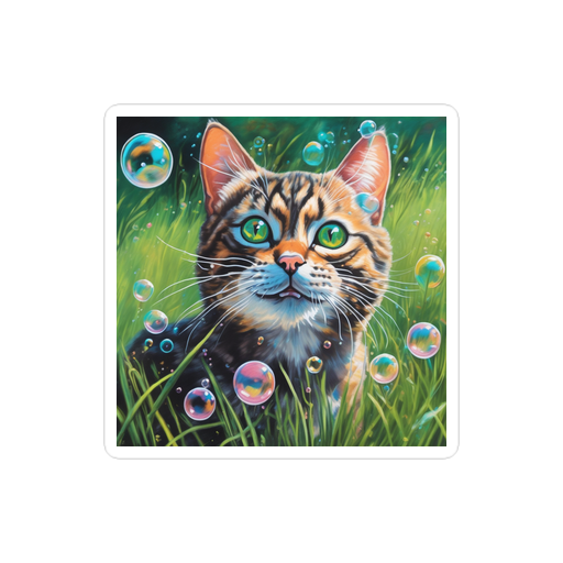 PugMug Custom Tabby Exotic Cat Sticker