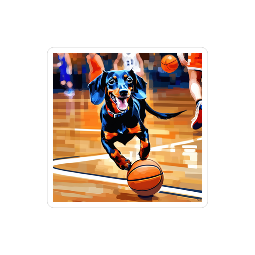 PugMug Custom Black Dachshund Sticker