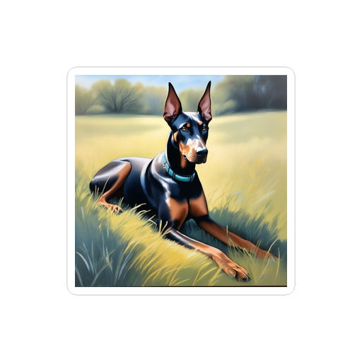 PugMug Custom Doberman Pinscher Sticker