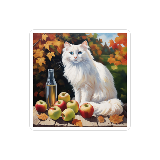 PugMug Custom White Ragdoll Cat Sticker