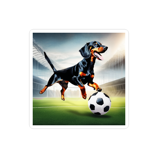 PugMug Custom Black Dachshund Sticker