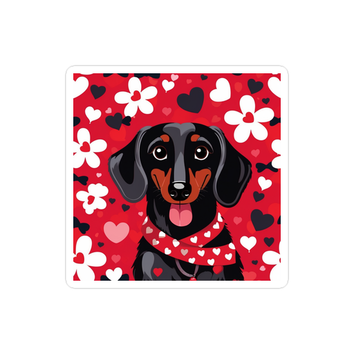 PugMug Custom Black Dachshund Sticker