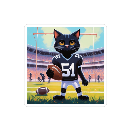 PugMug Custom Black Companion Cat Sticker