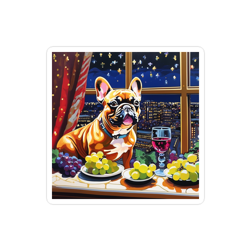 PugMug Custom Tan French Bulldog Sticker